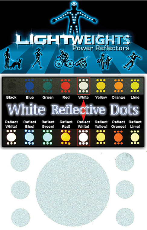 LIGHTWEIGHTS REFLECTOR LIGHTWEIGHTS SAFETY DOTS 7pc WHT LWWD-7