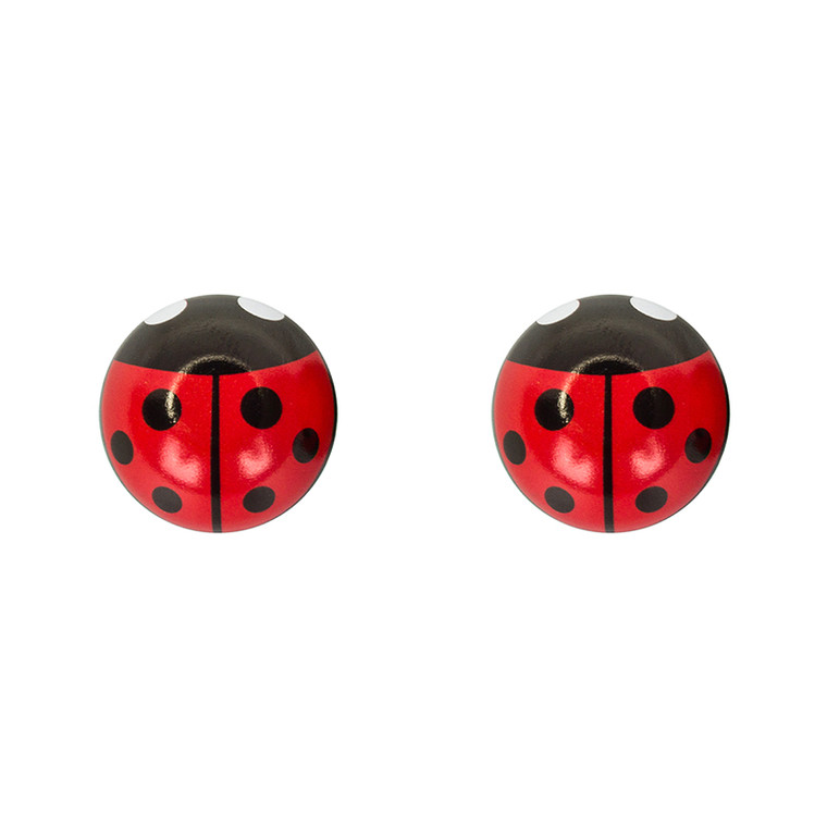 TRICKTOPZ VALVE CAPS TRICKTOPZ LADY BUG RD 1pr/PK LBC-RD-2PK