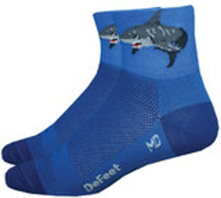 Aireator 3" Shark Attack! Socks, Blue 9.5-11.5