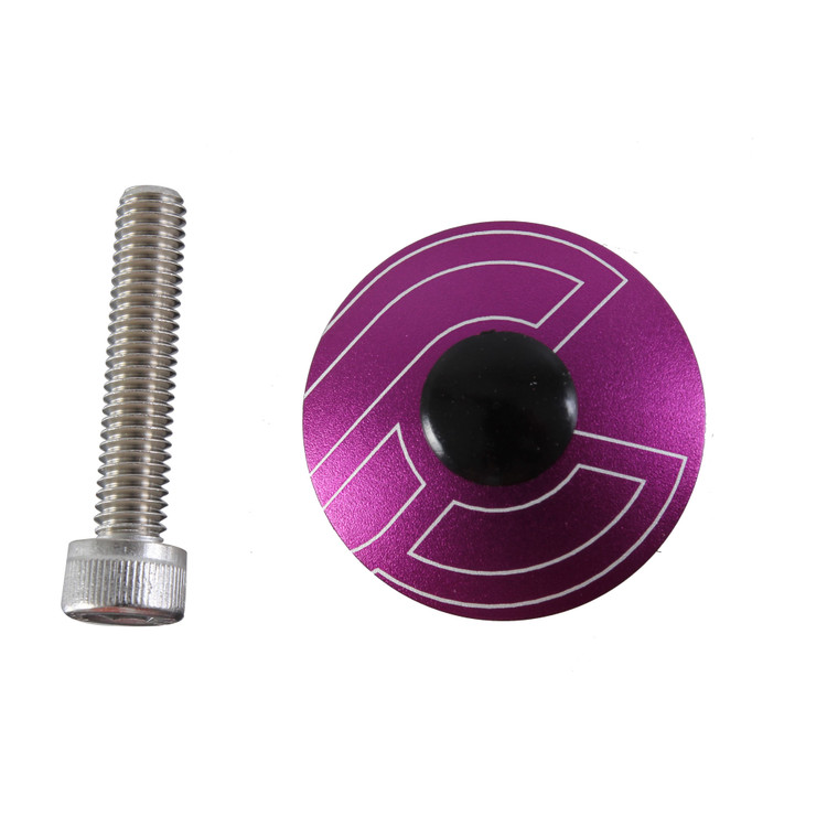 Top Cap Kit, Cinelli, 1-1/8" Alloy Steerers, Purple