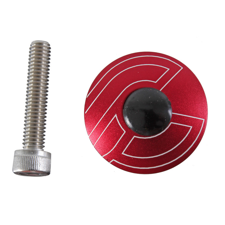 Top Cap Kit, Cinelli, 1-1/8" Alloy Steerers, Red
