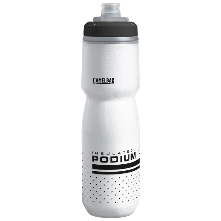 Podium Chill Insulated Bottle, 24oz - White/Black