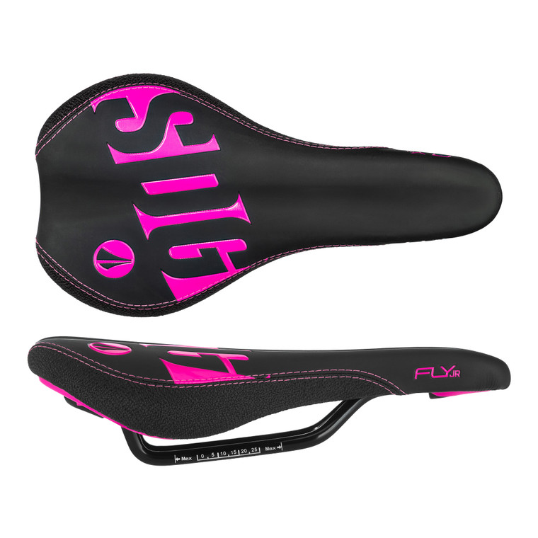Fly Jr Saddle, Steel Rails - Blk/Pink