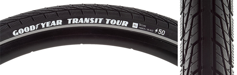 GOODYEAR TIRES GOODYEAR TRANSIT TOUR SECURE 700x35 BK WIRE RFL/DYC/E50 810432000000