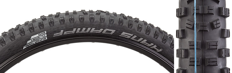 SCHWALBE TIRES SCHWALBE HANS DAMPF EVO S-TRAIL 29x2.6 BK/BSK ADDIX SP-GRIP TLR FOLD 4026500000000