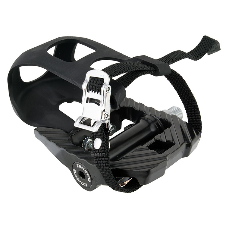 EXUSTAR PEDALS EXUSTAR TRAINING PS816-C8 1SIDE-SPD 1SIDEw/CLIPS&STRAPS 190534000000