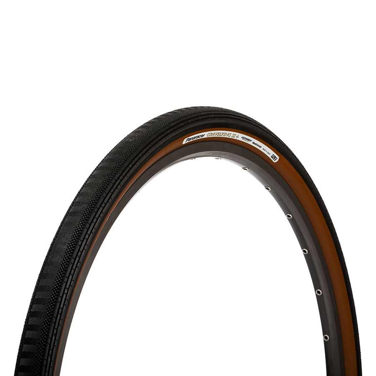 Panaracer, Gravelking SS+, Tire, 700x43C, Folding, Tubeless Ready, ZSG Natural, ProTite Shield, 126TPI, Brown