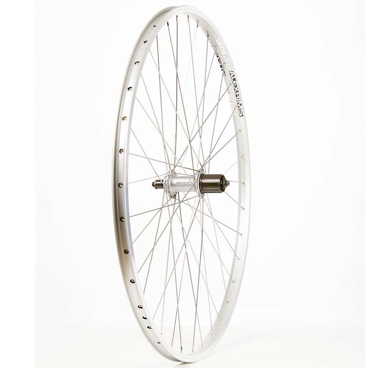 Wheel Shop, Alex DM18 Silver/ Shimano Acera FH-T3000, Wheel, Rear, 700C / 622, Holes: 36, QR, 135mm, Rim, Shimano HG