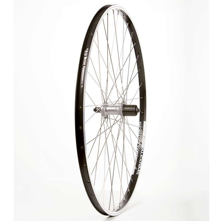 Wheel Shop, Alex DM18 Black/ Shimano Acera FH-T3000, Wheel, Rear, 700C / 622, Holes: 36, QR, 135mm, Rim, Shimano HG