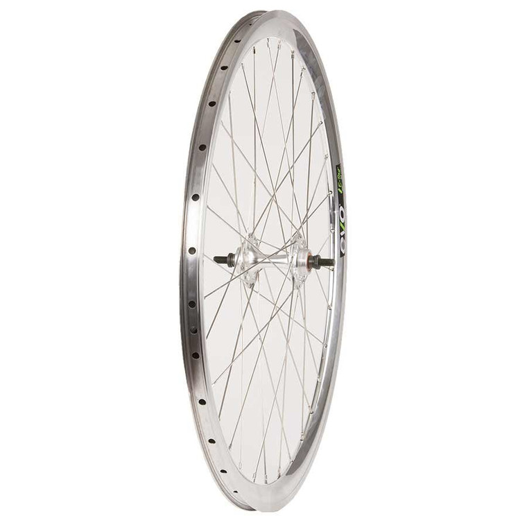 Wheel Shop, Evo Tour 19 Aero Silver/ Formula TH-51, Wheel, Rear, 700C / 622, Holes: 32, Bolt-on, 120mm, Rim, Fixed/Freewheel