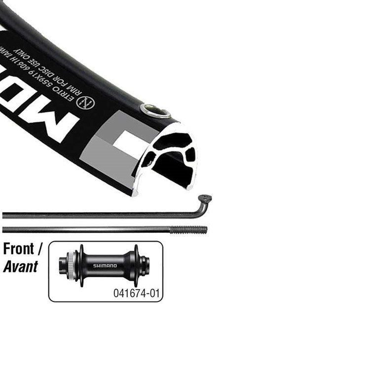 Wheel Shop, Alex MD19/ Shimano HB-MT400-B Boost 29'', Wheel, Front, 29'' / 622, Holes: 32, 15mm TA, 110mm Boost, Disc Center Lock