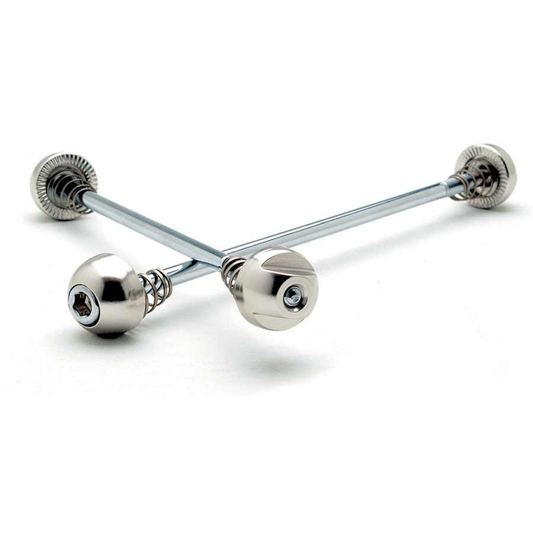 Delta, Axlerodz Bolt On Skewers 69G, Cromo Axle,SS Spring 5mm Key Bolt