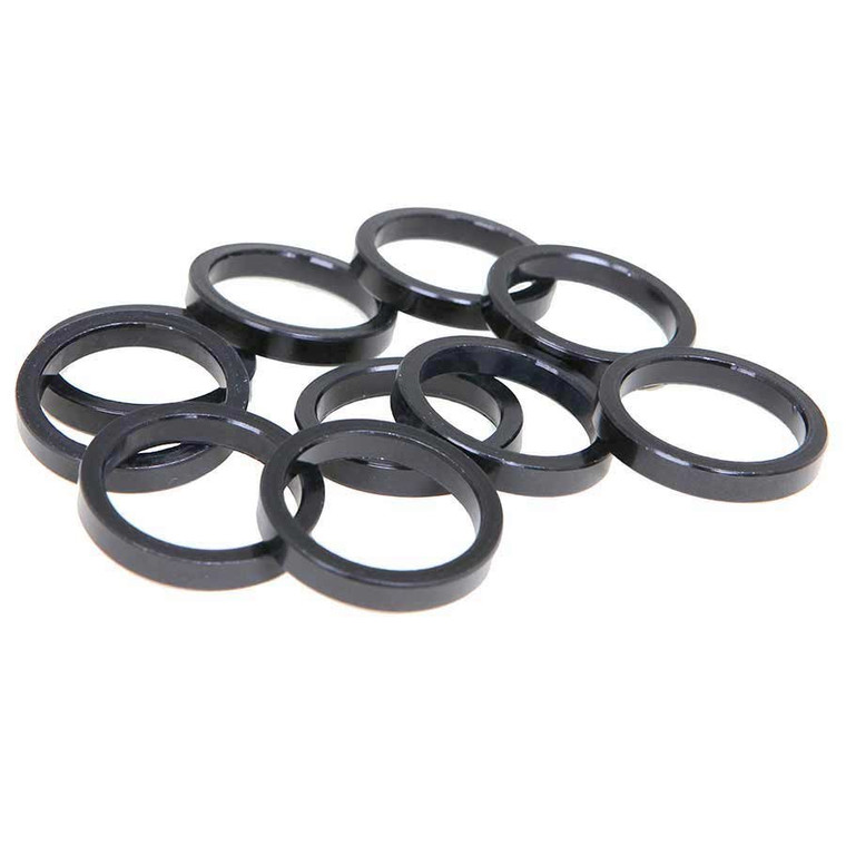 EVO, Alloy headset spacers, 25.4mm, Black, 5mm, (10X)