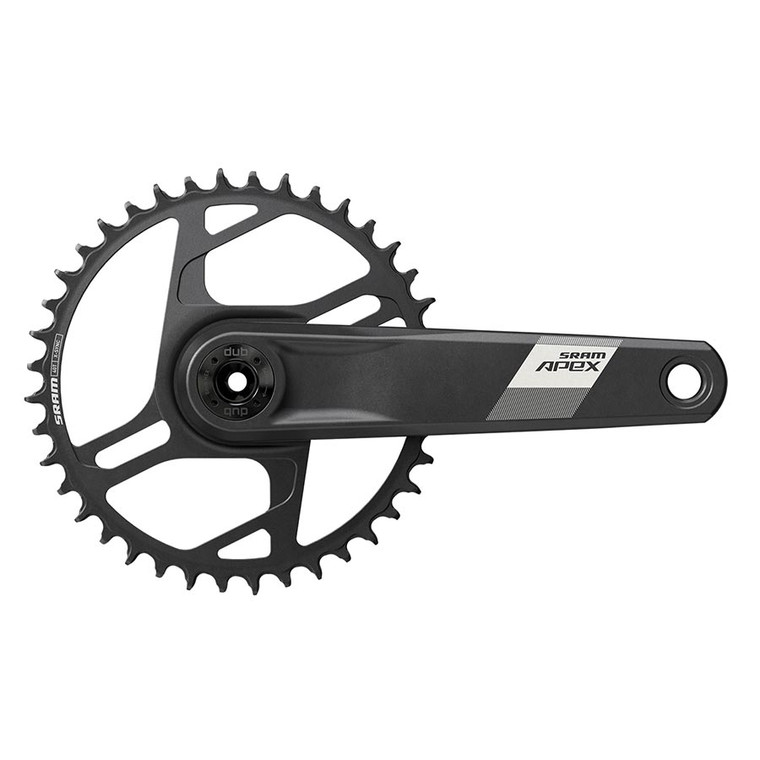 SRAM, Apex D1, Crankset, Speed: 12, Spindle: 28.99mm, BCD: Direct Mount, 40, DUB, 165mm, Black, Road Disc