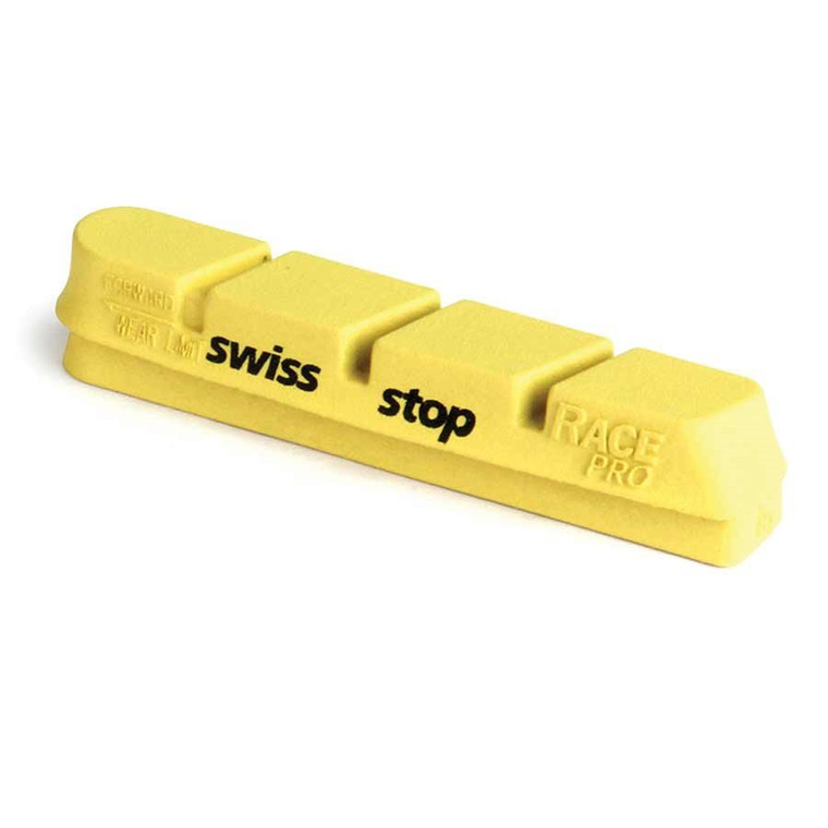 SwissStop, RacePro, Replacement pads for carbon rims, Campagnolo, Yellow King, Pack of 4