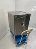 Stainless Steel Bottle Chute W/ Blue Cart