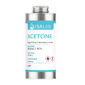 USA Lab Acetone 99% high purity solvent — 1 quart container, front label view, clear liquid for lab and industrial cleaning