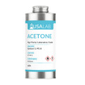 USA Lab Acetone 99% high purity solvent — 1 quart container, front label view, clear liquid for lab and industrial cleaning