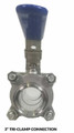 3" Tri-Clamp Ball Valve Sanitary Stainless 304 - 1000PSI