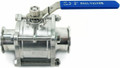 2" Tri-Clamp Ball Valve Sanitary Stainless 304 - 1000PSI