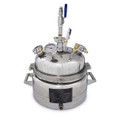 USA Lab 12-Inch Jacketed Diamond Miner – stainless steel vessel with sight glass lid and jacketed body for precise temperature control during crystallization and solvent recovery processes.