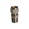 Superlok 1/2" O.D. Tube X 1/2" Male NPT Connector, Bored Through - SMC-TM