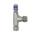Superlok SS-RL4S8 1/2 inch inline relief valve, angle pattern, 316 stainless steel, 10–250 psi adjustable