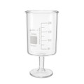 USA Lab 250mL beaker wine glass made from clear Borosilicate 3.3 glass with etched volume markings.