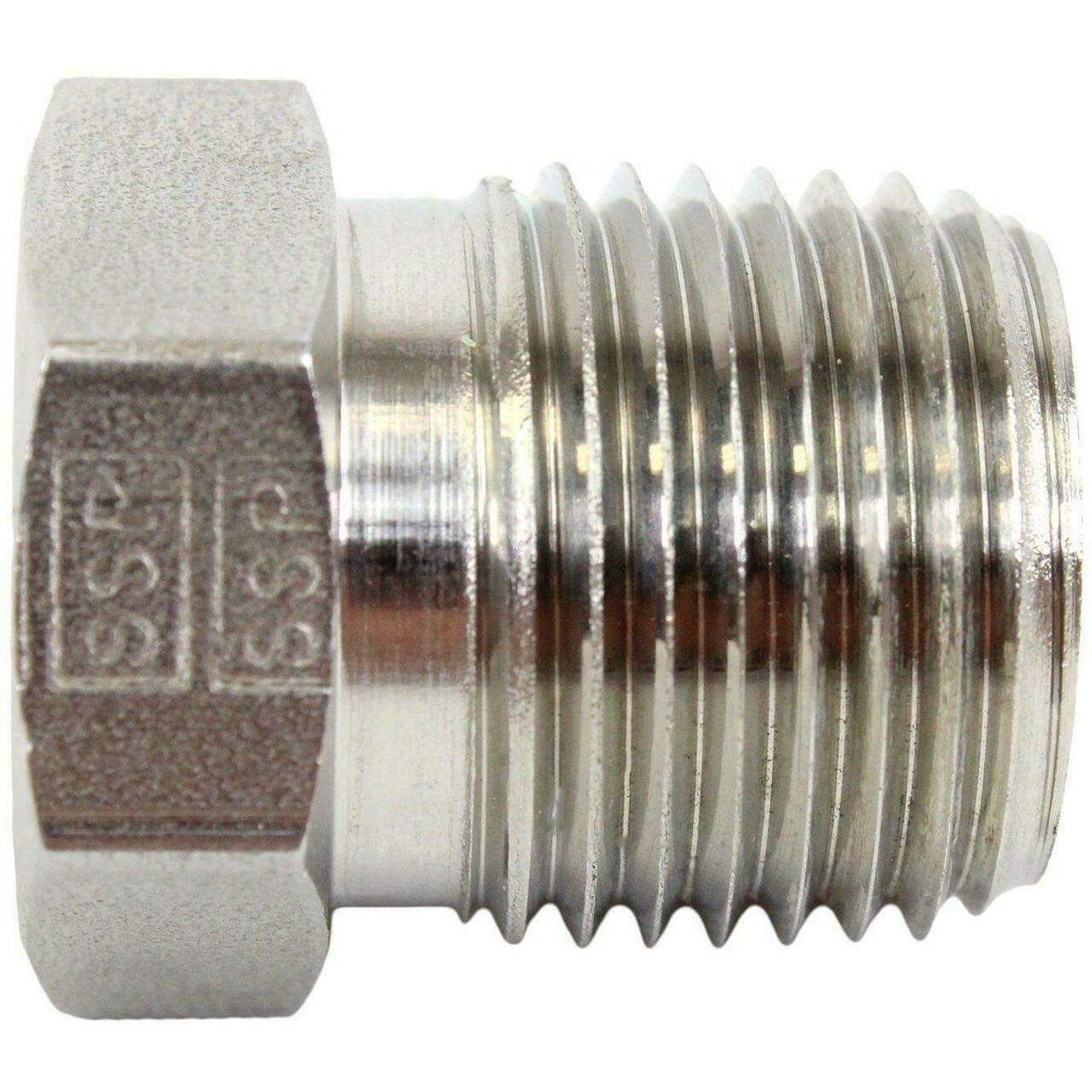 Stainless Steel Threaded Plug | NPT Male | USA Lab