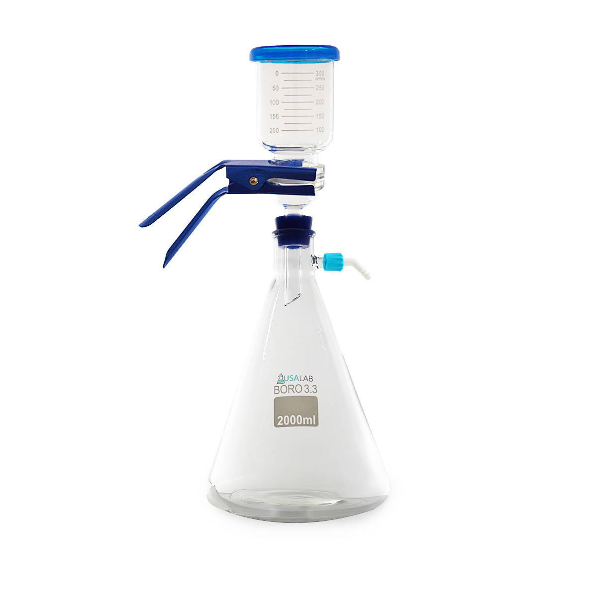 Produktbild von 500 Ml Vakuum-Filtrationsset – Mit Pumpe, Filterkolben, Büchner-Trichter, Papier & Schläuchen, Für Labor & Destillation