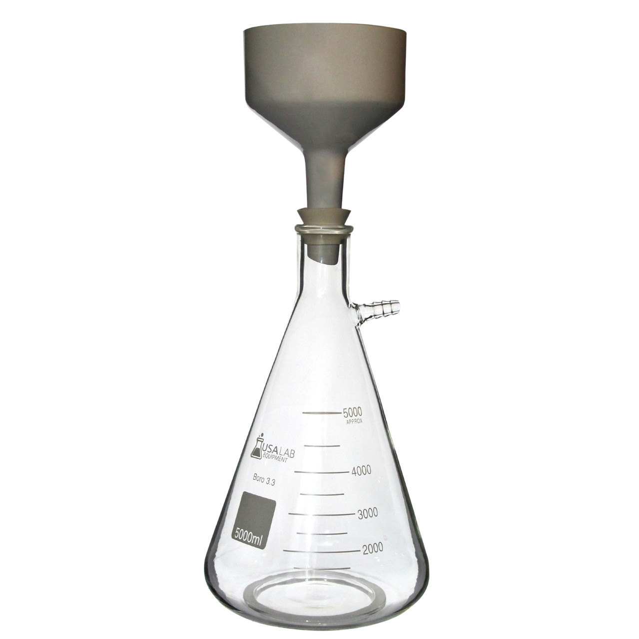 5L Filter Flask with 200mm Ceramic Buchner Funnel Kit USA Lab 5000mL