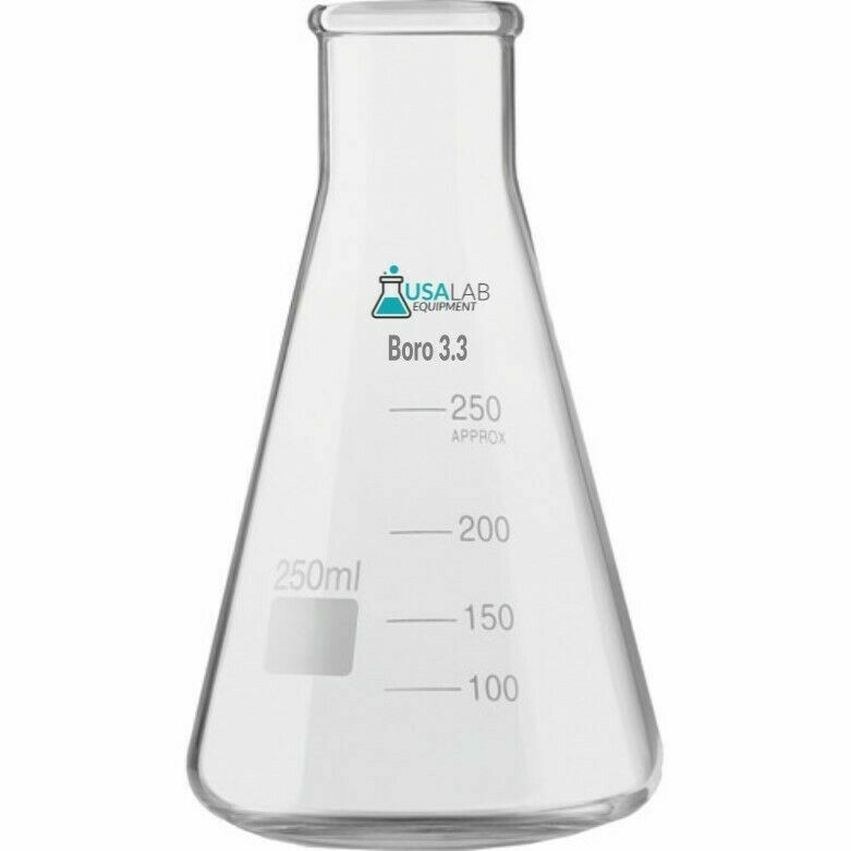 Usa Lab 250ml Erlenmeyer Flask Borosilicate 3 3 Usa Lab