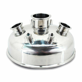 12" Hemispherical Lid 2x 2" Tri-Clamp 1x 3" Tri-Clamp 2x 1/4" FNPT 2x 1/2" FNPT