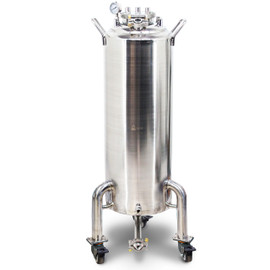 USA Lab 200LB Jacketed Solvent Tank w/ Sight Glasses, Casters, & 1.5" TC Drain (200LB Water, 96LB Butane)