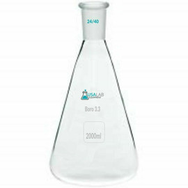 USA Lab 2000ML Erlenmeyer Flask 24/40 Borosilicate 3.3