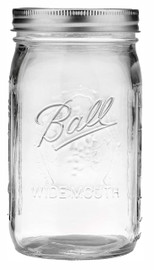 BALL®  Wide Mouth Quart 32-Ounces Mason Jar with Lid and Band