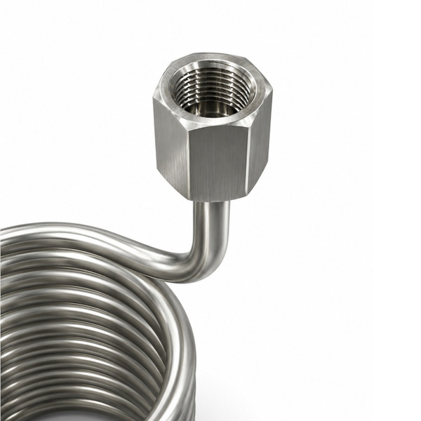 Stainless Steel 304 Condensing Coil - 6" x 6" x 10" - 1/2" FNPT