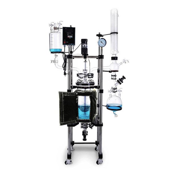 USA Lab 20L Single Jacketed Glass Reactor (Optional ETL, Explosion Proof & Pneumatic Mixers)