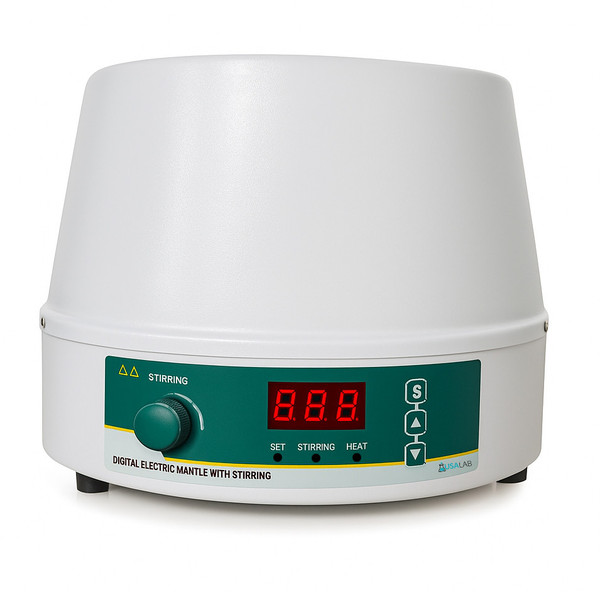 igital magnetic heating mantle, 2L capacity, 300°C max temperature and 1400 RPM stirring by USA Lab