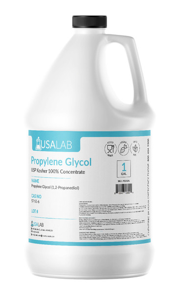 USA Lab Propylene Glycol 1 Gallon Jug – USP Grade Glycol for Food, Pharmaceutical, and Cosmetic Use