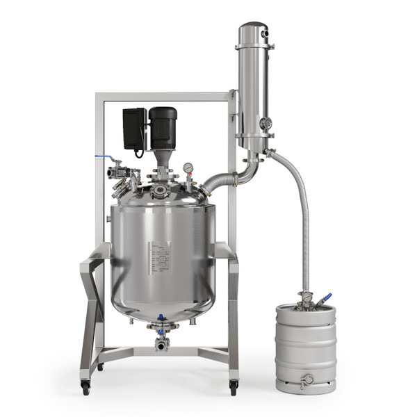 USA Lab Dual-Jacketed ASME 100L 316L-Grade Stainless Steel Reactor with Standard and Explosion Proof Motor Options