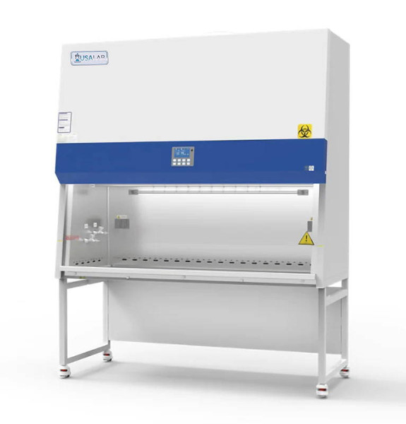 USA Lab NSF Certified Class II Type A2 Biosafety Cabinets – available in 3ft, 4ft, and 6ft sizes with detachable stands, HEPA filtration, digital controls, and ergonomic design for safe, contamination-free laboratory operations