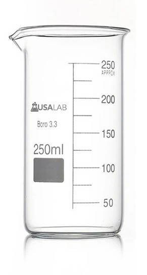 USA Lab Tall Form Beaker Borosilicate 3.3 - 250ml & 500ml
