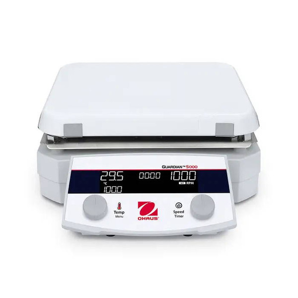 Ohaus Guardian™ 5000 Hotplate-Stirrer, e-G52HS10C, 120V, 10" x 10" Ceramic Plate, 20L Capacity