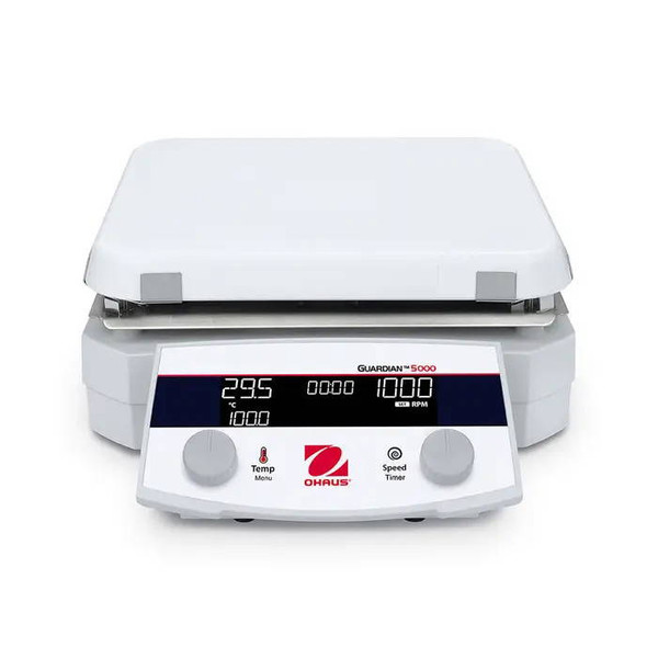 Ohaus Guardian™ 3000 Hotplate-Stirrer, e-G31HS07C, 115V, 7" x 7" Ceramic Plate, 15L Capacity