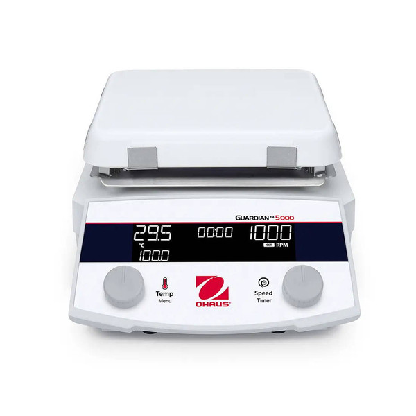 Ohaus Guardian™ 3000 Hotplate-Stirrer, e-G31HS07C, 115V, 7" x 7" Ceramic Plate, 15L Capacity