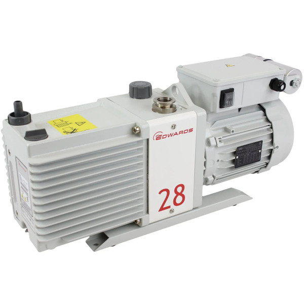Edwards E2M28 Two-Stage Rotary Vane Vacuum Pump, 21 cfm