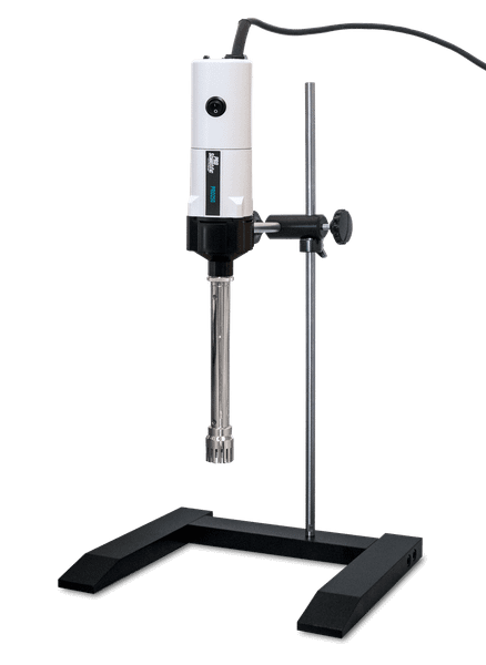 PRO250 analog rotor-stator homogenizer with variable speed dial, 0.03 mL–5 L processing range, for stand-mounted or hand-held use