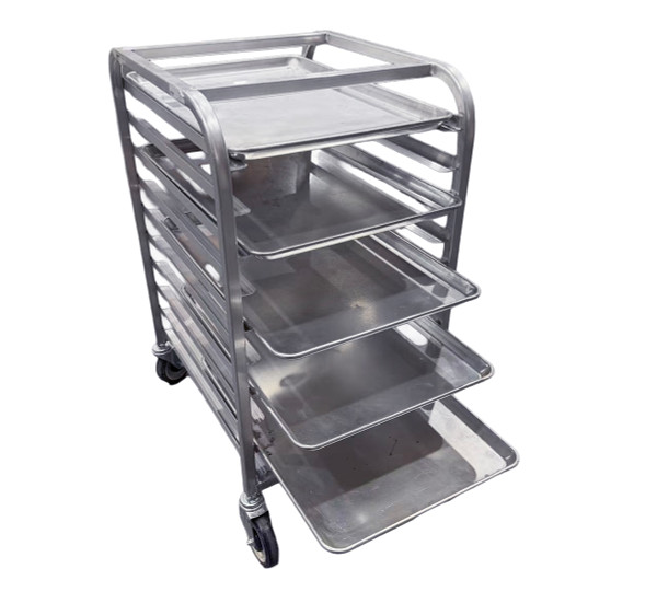 Uline Mobile Pan Rack - Half Height w/ 5 Shelves - USED