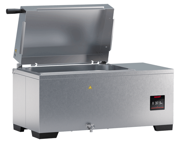 Memmert Water Baths WTB6 to WTB50 stainless steel laboratory water bath units with digital touchscreen control